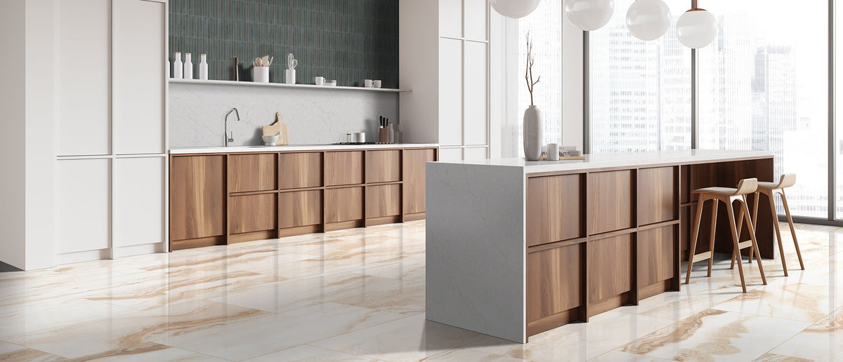 MSI Calacatta Karmelo Quartz Countertop Countertops - Shop at Home Craft Studio - 5