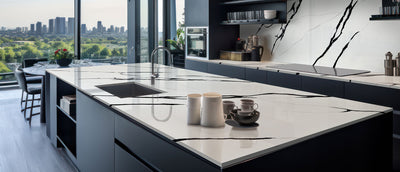 MSI Calacatta Lumanyx Quartz Countertop Countertops - Shop at Home Craft Studio - 4