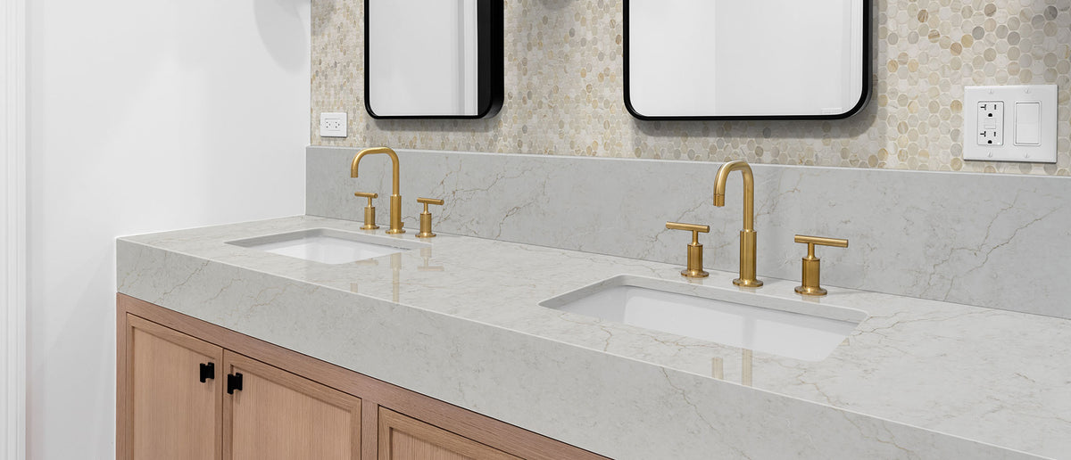 MSI Calacatta Miraggio Cove Quartz Countertop Countertops - Shop at Home Craft Studio - 5