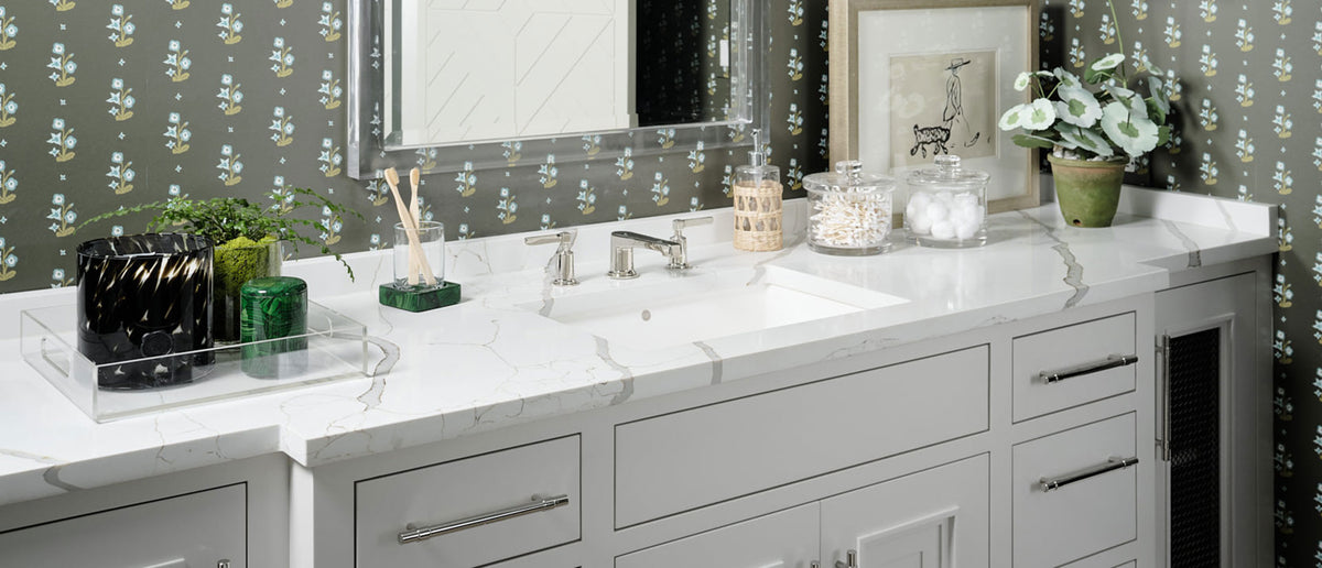 MSI New Calacatta Laza Gold Quartz Countertop Countertops - Shop at Home Craft Studio - 7