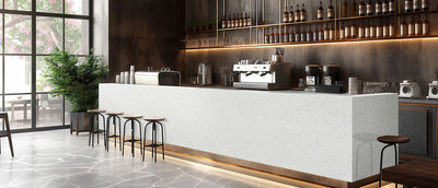 MSI Sparkling White Quartz Countertop Countertops - Shop at Home Craft Studio - 5