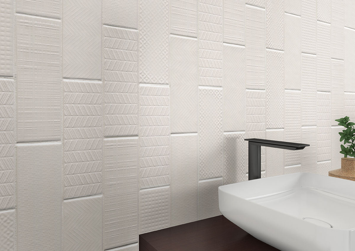 URBANO CREMA 3D MIX 4X12 Wall Tile - Shop at Home Craft Studio - 7