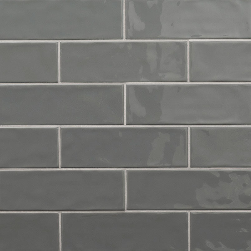 URBANO GRAPHITE 4X12 GLOSSY BULLNOSE Wall Tile, Bullnose - Shop at Home Craft Studio - 4