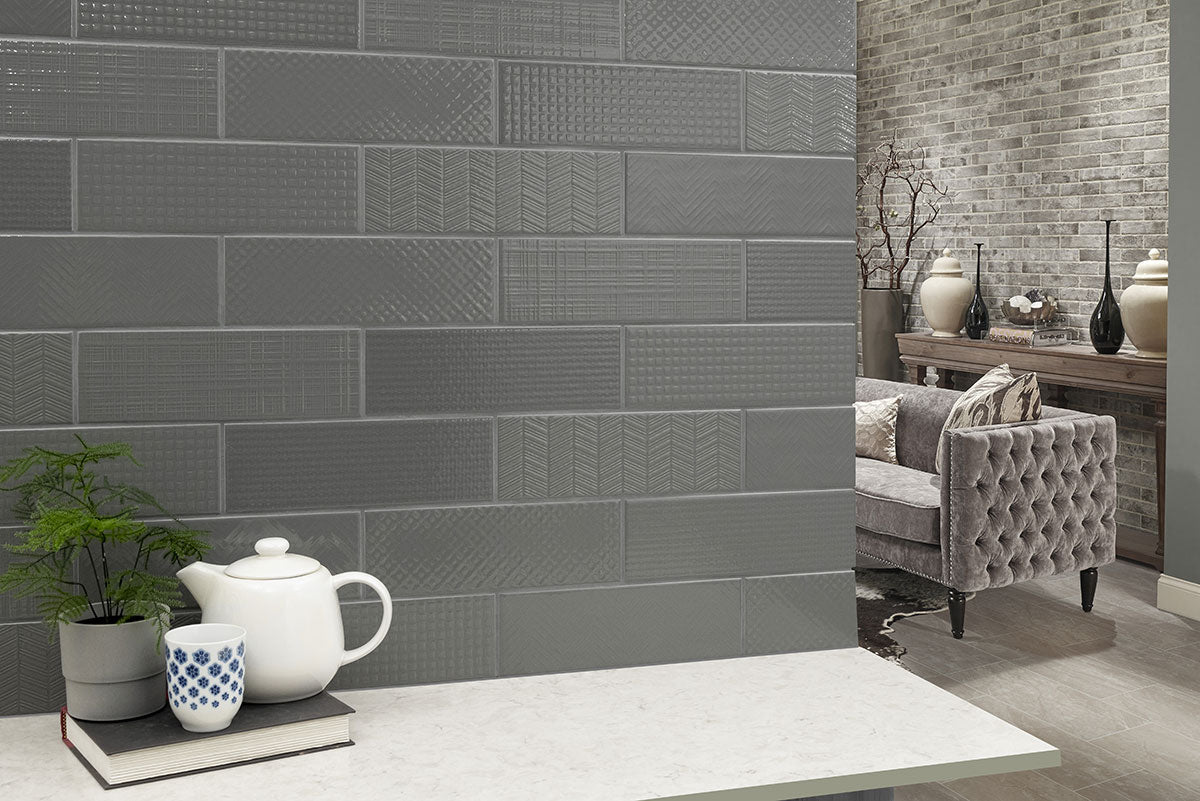 URBANO GRAPHITE 4X12 GLOSSY BULLNOSE Wall Tile, Bullnose - Shop at Home Craft Studio - 9