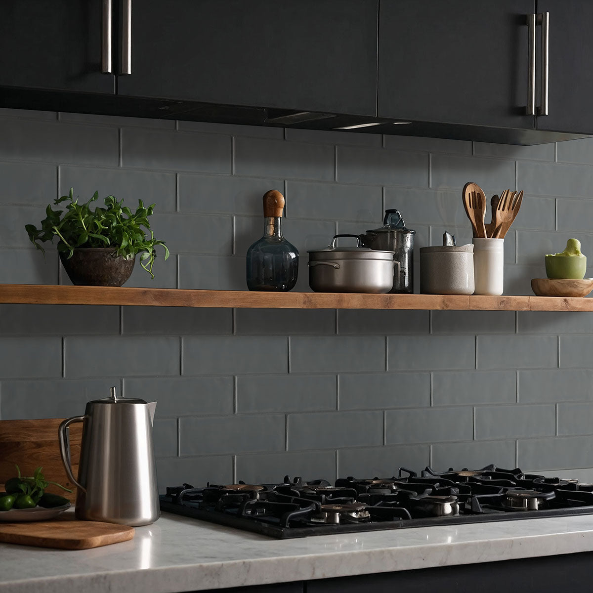 URBANO GRAPHITE 4X12 GLOSSY BULLNOSE Wall Tile, Bullnose - Shop at Home Craft Studio - 11