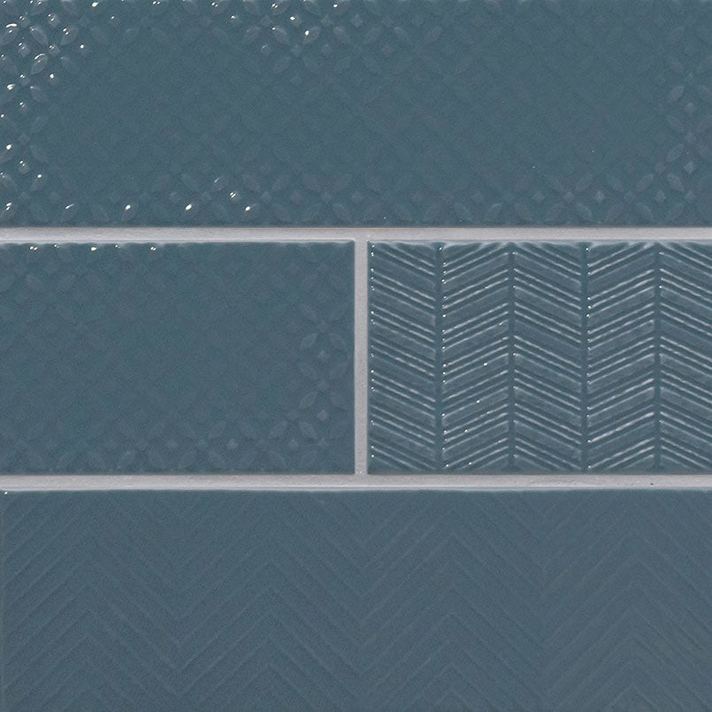 URBANO NAVY 4X12 GLOSSY MIX Ceramic Wall Tile - Shop at Home Craft Studio - 1