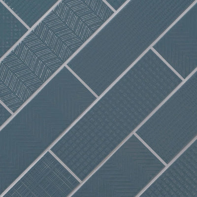 URBANO NAVY 4X12 GLOSSY MIX Ceramic Wall Tile - Shop at Home Craft Studio - 2