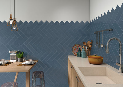 URBANO NAVY 4X12 GLOSSY MIX Ceramic Wall Tile - Shop at Home Craft Studio - 7