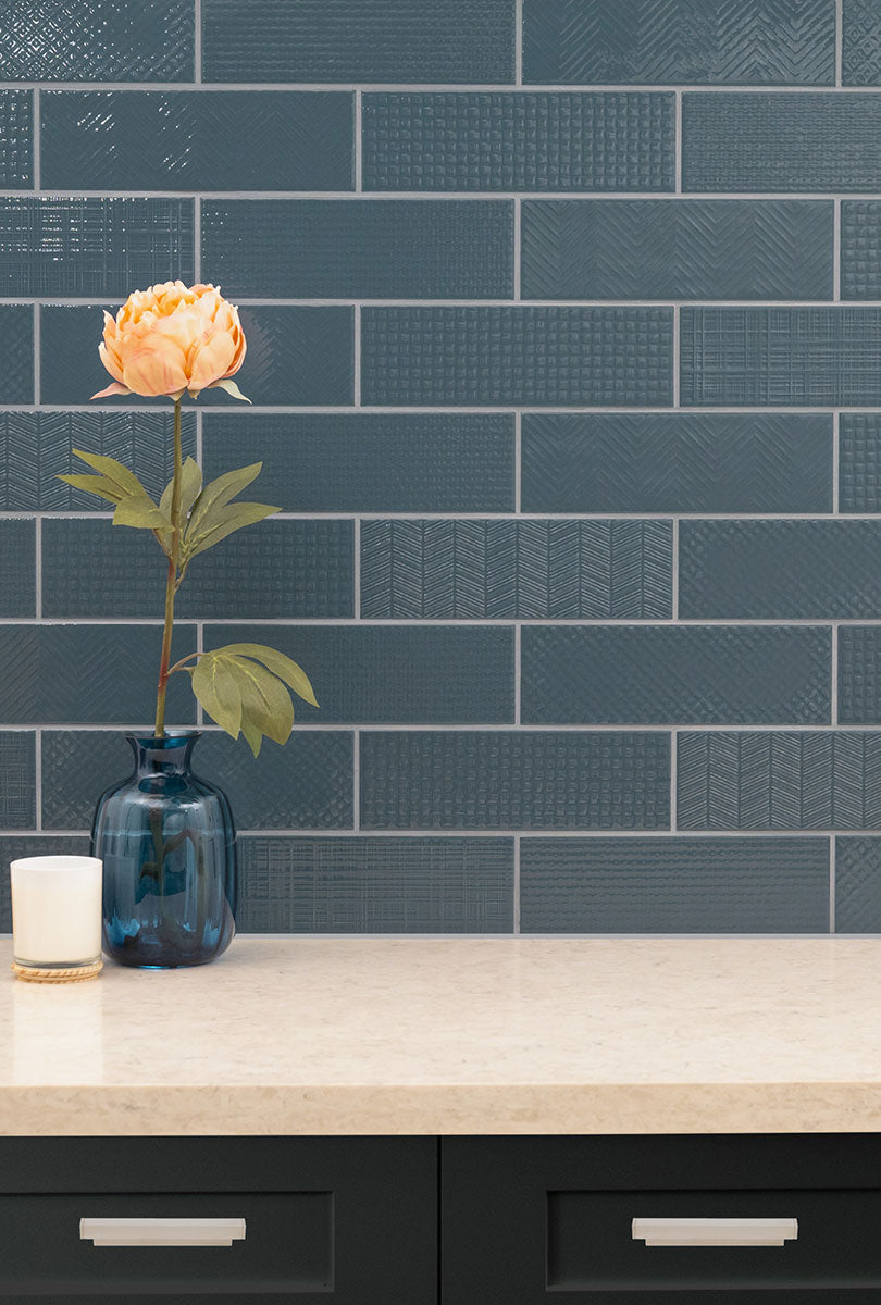 URBANO NAVY 4X12 GLOSSY MIX Ceramic Wall Tile - Shop at Home Craft Studio - 8