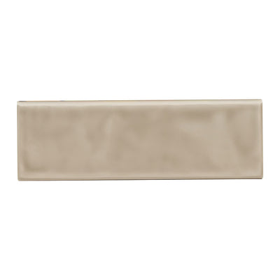 URBANO WARM CONCRETE 4X12 BULLNOSE GLOSSY Bullnose, Finishing Pieces - Shop at Home Craft Studio - 1