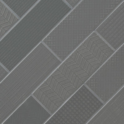 Urbano Graphite 3D Mix 4X12 Ceramic Subway Tile - Shop at Home Craft Studio - 2