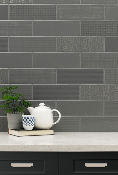 Urbano Graphite 4X12 Ceramic Subway Tile - Shop at Home Craft Studio - 6