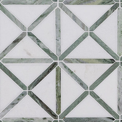 VERDANT GREEN GEOMETRICA PATTERN POL Mosaic - Shop at Home Craft Studio - 1