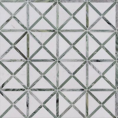 VERDANT GREEN GEOMETRICA PATTERN POL Mosaic - Shop at Home Craft Studio - 2