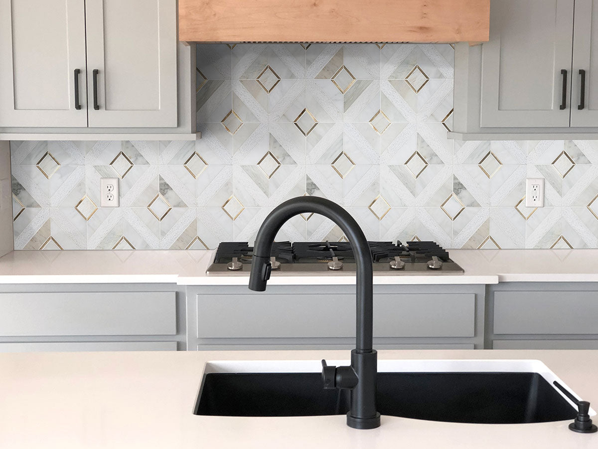 VERONA GOLD PATTERN Backsplash & Wall Tile - Shop at Home Craft Studio - 5