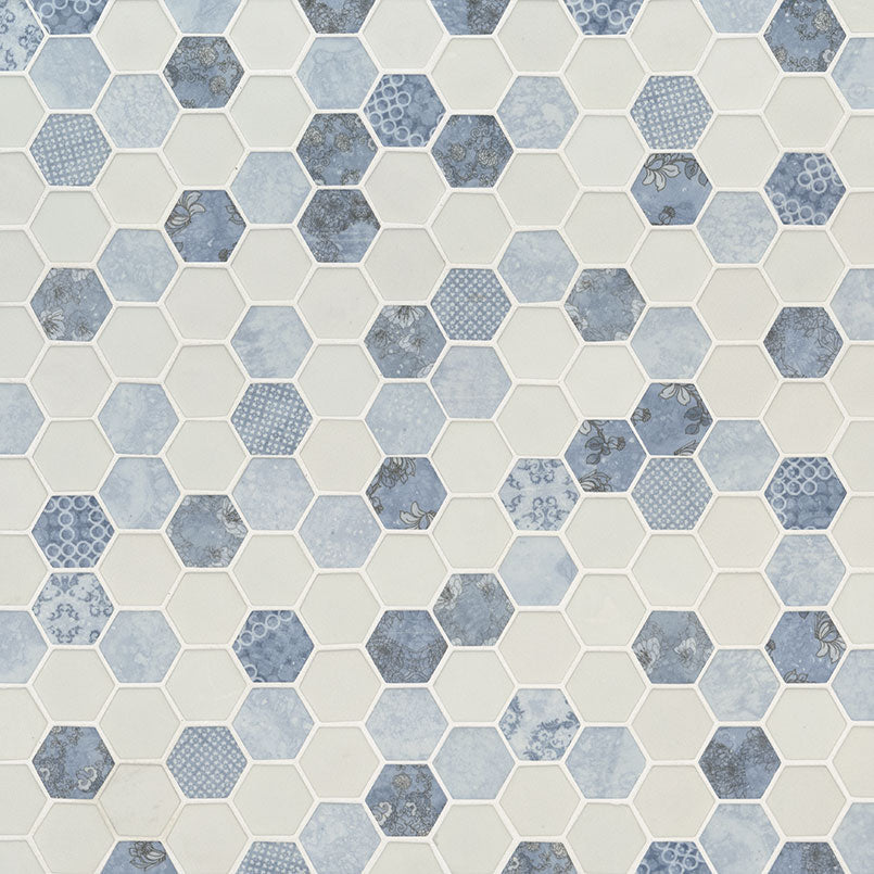 VISTA AZUL HEXAGON Mosaic, Floor or Wall Tile - Shop at Home Craft Studio - 2
