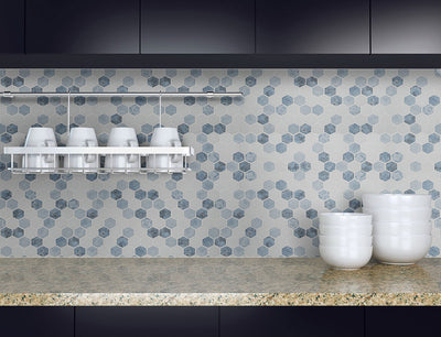 VISTA AZUL HEXAGON Mosaic, Floor or Wall Tile - Shop at Home Craft Studio - 3