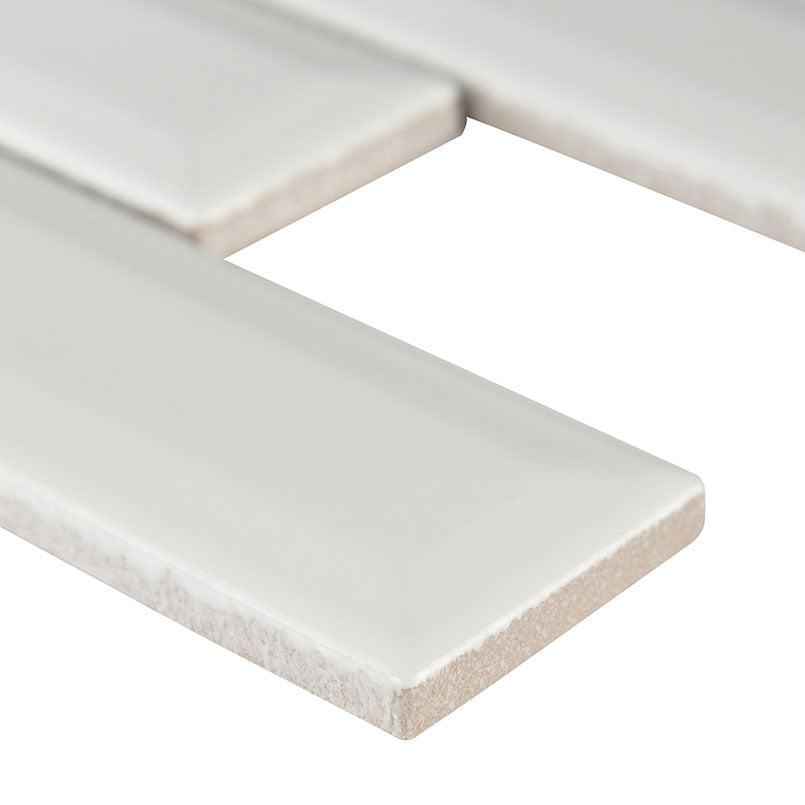WHISPER WHITE 2X6 BEVELED Subway Tile - Shop at Home Craft Studio - 2