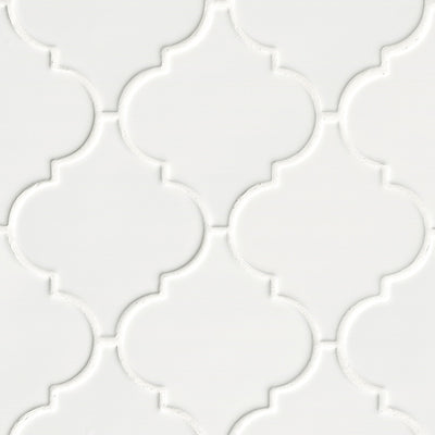 WHISPER WHITE ARABESQUE Backsplash & Wall Tile - Shop at Home Craft Studio - 1