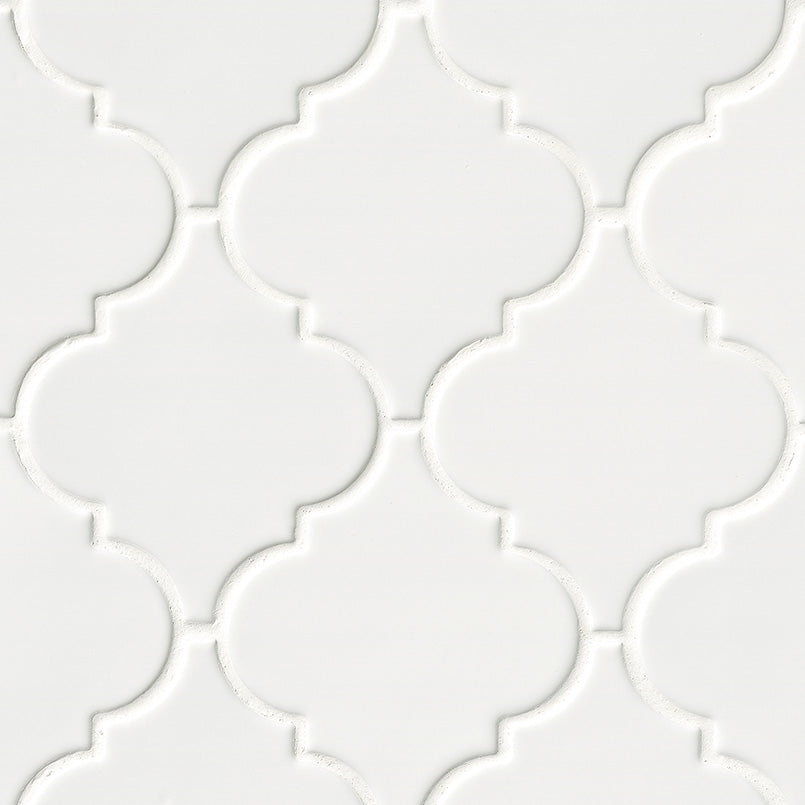 WHISPER WHITE ARABESQUE Backsplash & Wall Tile - Shop at Home Craft Studio - 1