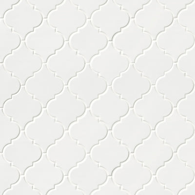 WHISPER WHITE ARABESQUE Backsplash & Wall Tile - Shop at Home Craft Studio - 2