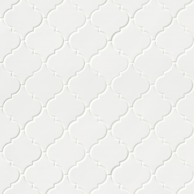 WHISPER WHITE ARABESQUE Backsplash & Wall Tile - Shop at Home Craft Studio - 2