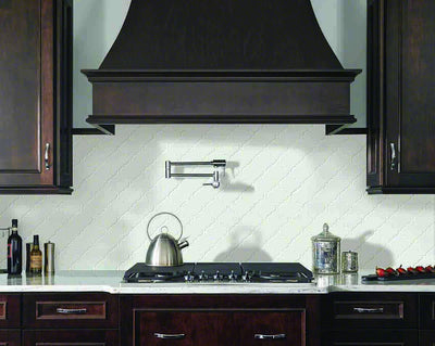 WHISPER WHITE ARABESQUE Backsplash & Wall Tile - Shop at Home Craft Studio - 4