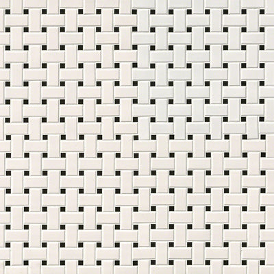 WHITE AND BLACK MATTE BASKETWEAVE 6MM Mosaic - Shop at Home Craft Studio - 2