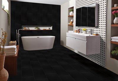 WHITE AND BLACK MATTE OCTAGON MOSAIC Mosaic, Floor or Wall Tile - Shop at Home Craft Studio - 5