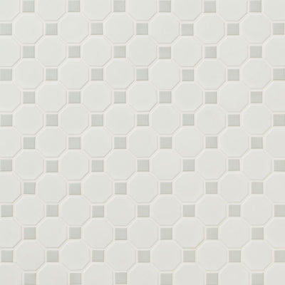 WHITE AND GRAY MATTE 2" OCTAGON Mosaic - Shop at Home Craft Studio - 2