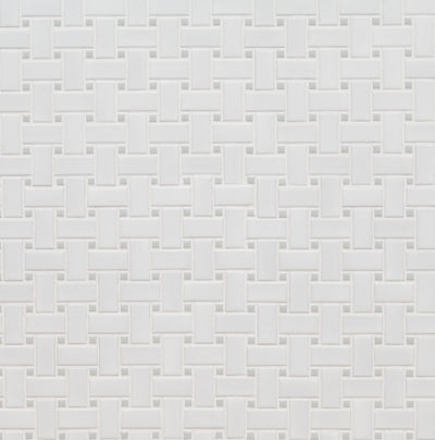 WHITE AND GRAY MATTE BASKETWEAVE Mosaic - Shop at Home Craft Studio - 4