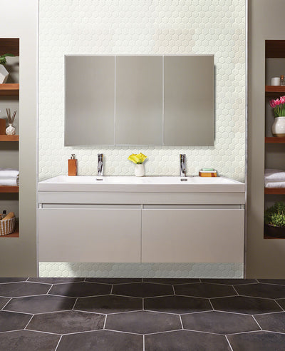WHITE GLOSSY 2" HEX 6MM Mosaic,Wall Tile,Floor or Wall Tile - Shop at Home Craft Studio - 3