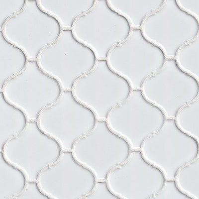 WHITE GLOSSY ARABESQUE 6MM Wall Tile, Mosaic - Shop at Home Craft Studio - 1