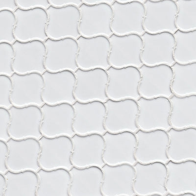 WHITE GLOSSY ARABESQUE 6MM Wall Tile, Mosaic - Shop at Home Craft Studio - 3