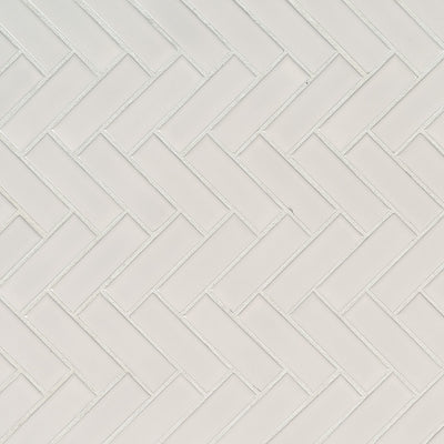 WHITE GLOSSY HERRINGBONE MOSAIC Mosaic, Wall Tile - Shop at Home Craft Studio - 1