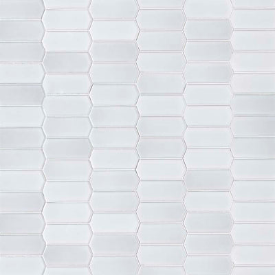 WHITE GLOSSY PICKET 8MM Wall Tile, Mosaic - Shop at Home Craft Studio - 1