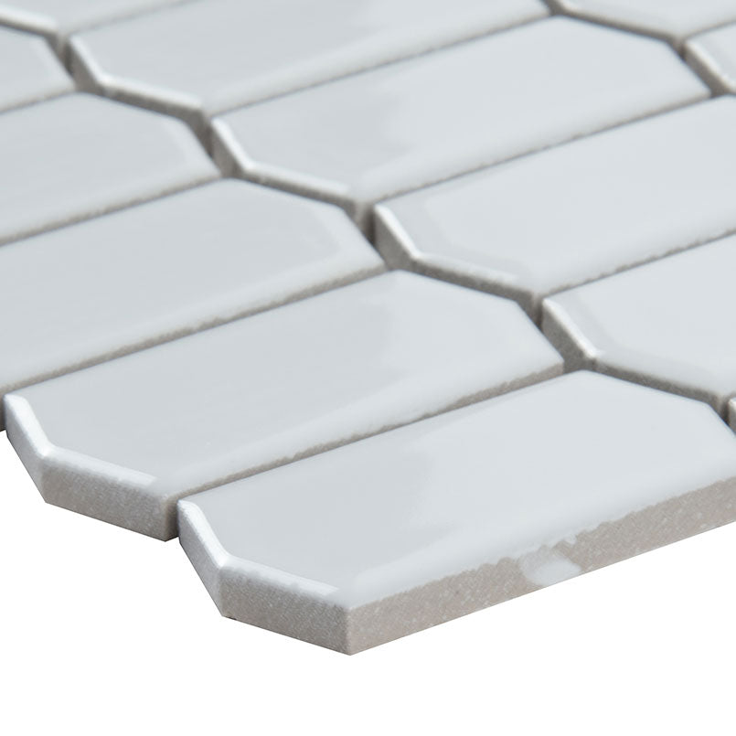 WHITE GLOSSY PICKET 8MM Wall Tile, Mosaic - Shop at Home Craft Studio - 3
