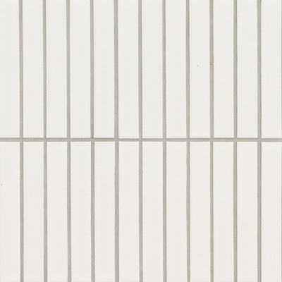 WHITE MATTE 1X6 STACK PATTERN Mosaic, Floor or Wall Tile - Shop at Home Craft Studio - 1