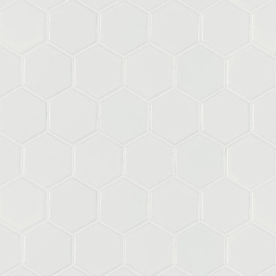 WHITE MATTE 2" HEX 6MM Mosaic, Wall Tile, Floor or Wall Tile - Shop at Home Craft Studio - 1