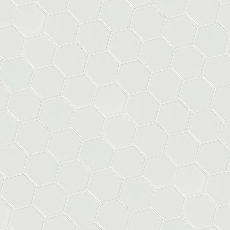 WHITE MATTE 2" HEX 6MM Mosaic, Wall Tile, Floor or Wall Tile - Shop at Home Craft Studio - 2