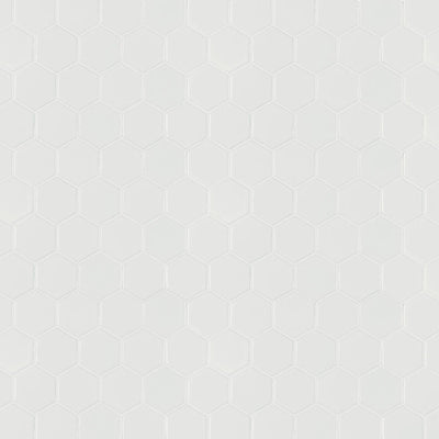 WHITE MATTE 2" HEX 6MM Mosaic, Wall Tile, Floor or Wall Tile - Shop at Home Craft Studio - 3