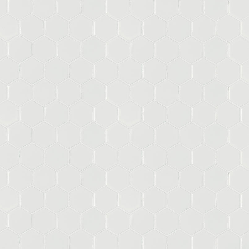 WHITE MATTE 2" HEX 6MM Mosaic, Wall Tile, Floor or Wall Tile - Shop at Home Craft Studio - 3