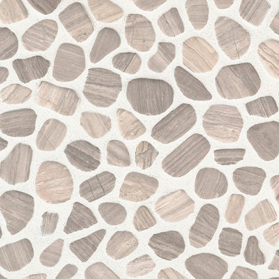 WHITE OAK PEBBLES MESH BACKED Mosaic, Wall Tile - Shop at Home Craft Studio - 1