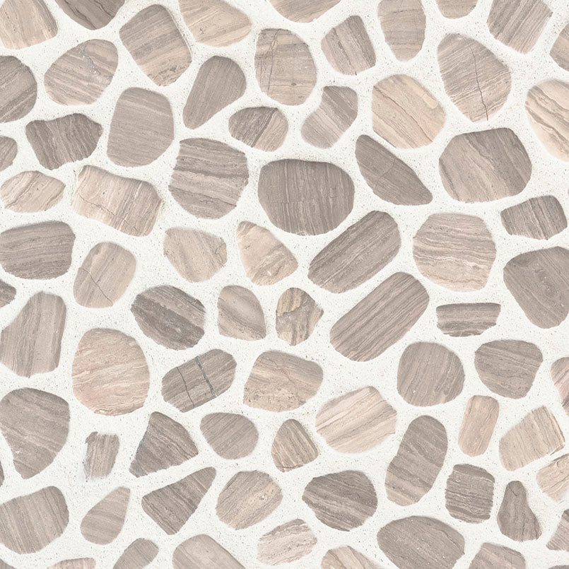 WHITE OAK PEBBLES MESH BACKED Mosaic, Wall Tile - Shop at Home Craft Studio - 1