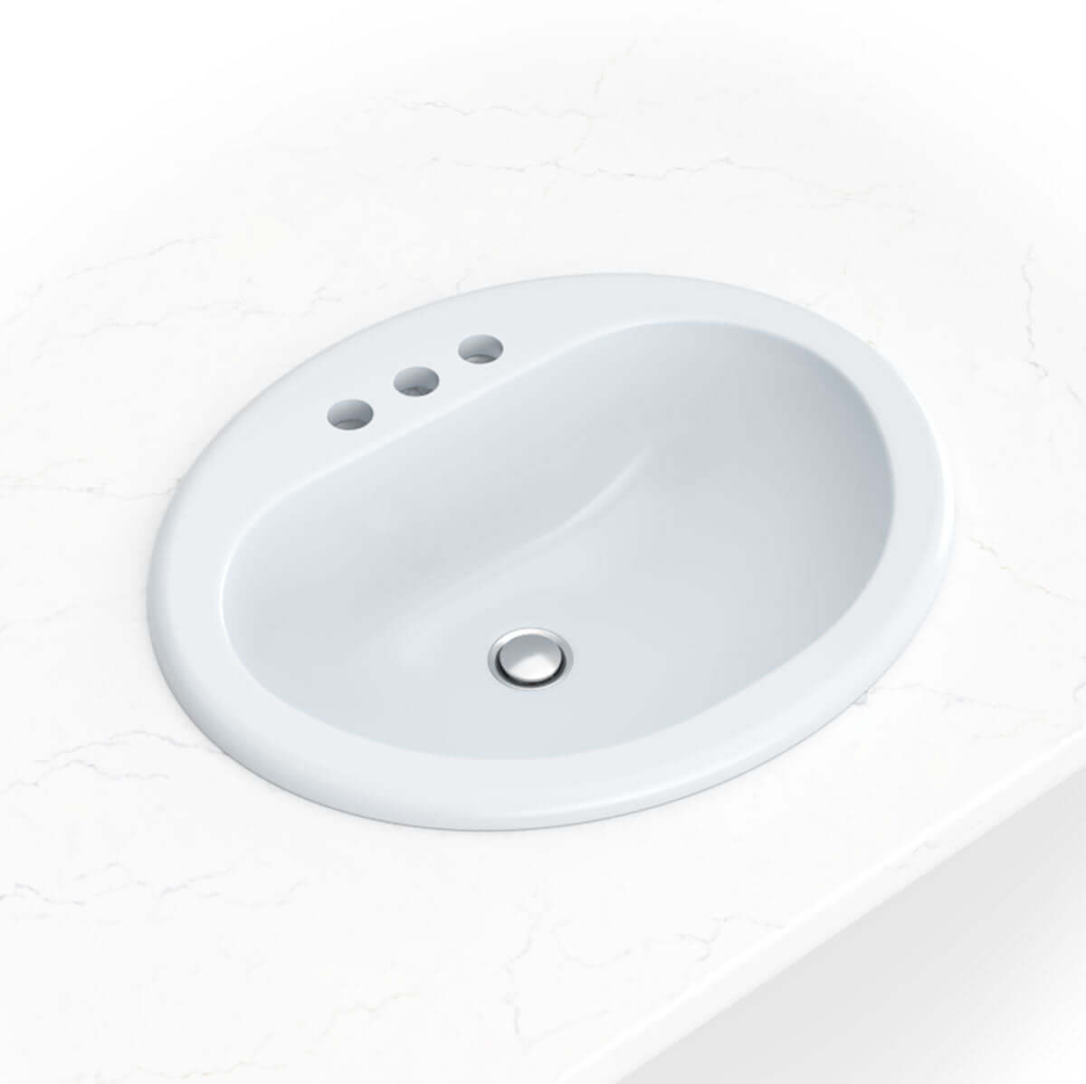 WHITE OVAL OVERMOUNT SINK 2118 Sink - Shop at Home Craft Studio - 1