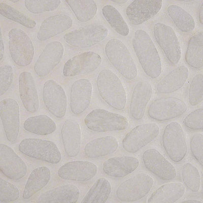 WHITE PEBBLES MESH BACKED Floor or Wall Tile, Mosaic - Shop at Home Craft Studio - 1