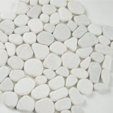 WHITE PEBBLES MESH BACKED Floor or Wall Tile, Mosaic - Shop at Home Craft Studio - 2