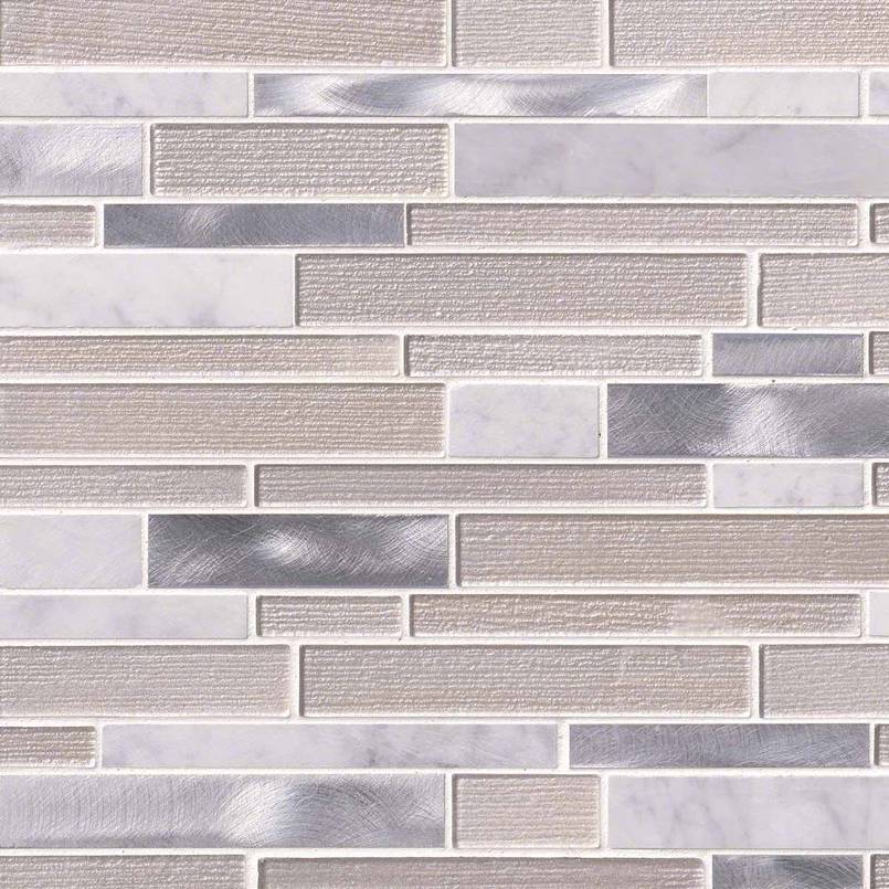 WHITE WAVE INTERLOCKING Mosaic, Wall Tile - Shop at Home Craft Studio - 1