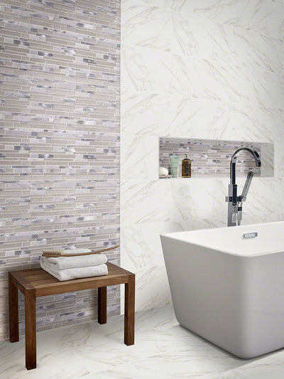 WHITE WAVE INTERLOCKING Mosaic, Wall Tile - Shop at Home Craft Studio - 5