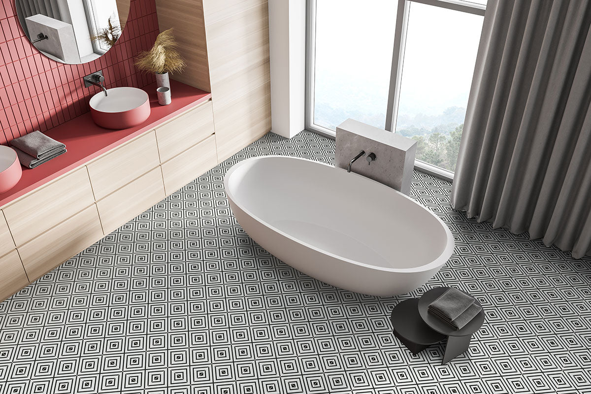 Zaria Modena 8X8 Floor or Wall Tile - Shop at Home Craft Studio - 6